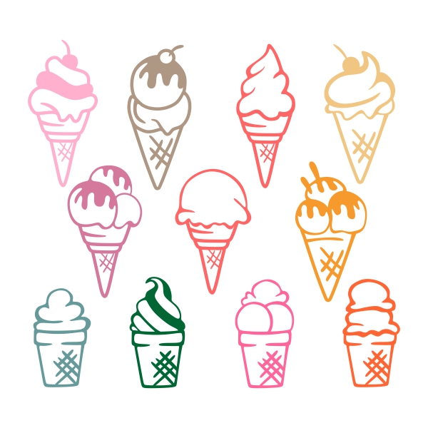 Ice Cream SVG Cuttable Designs