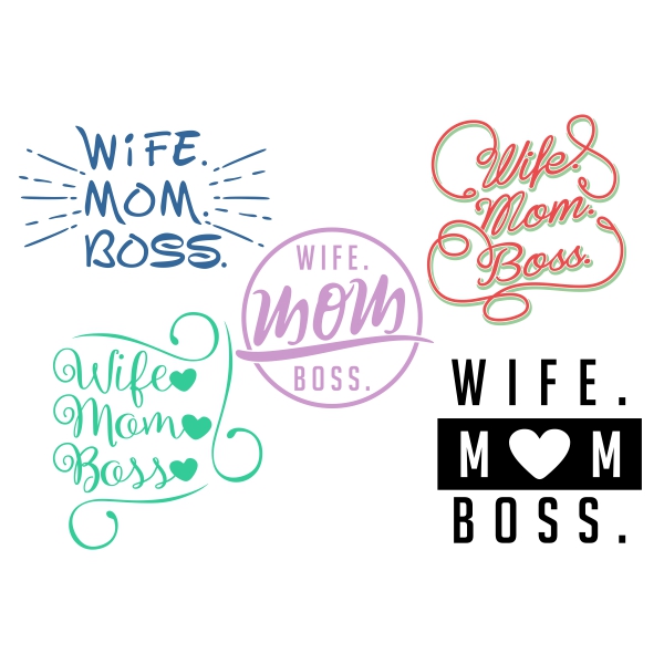 Download Wife Mom Boss Cuttable Design Apex Embroidery Designs Monogram Fonts Alphabets