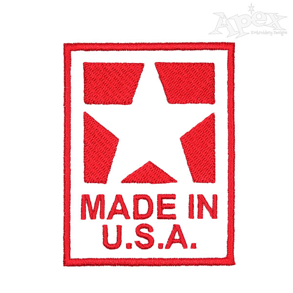 Made in America USA Embroidery Designs