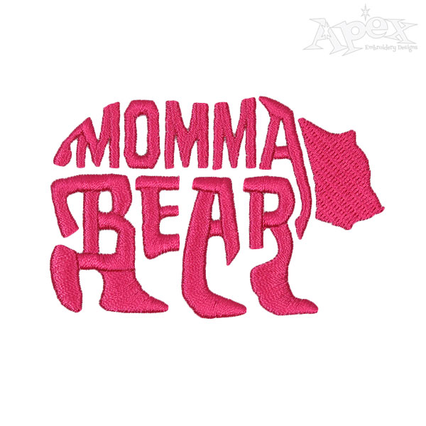 Momma Bear Embroidery Designs