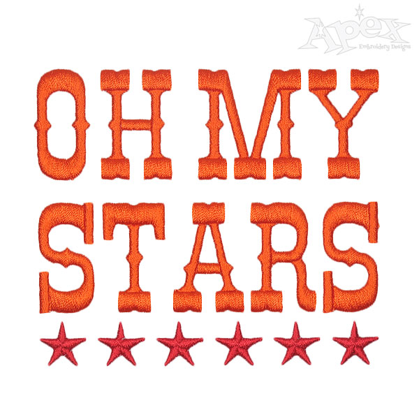 Oh My Stars Embroidery Designs