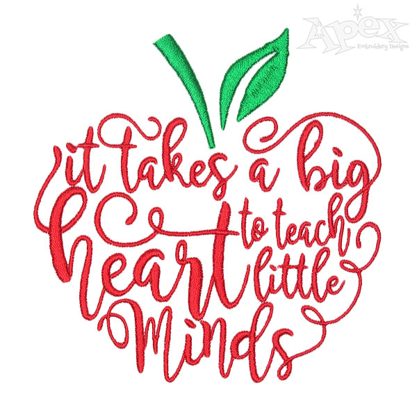 Big Heart - Little Minds Embroidery Designs