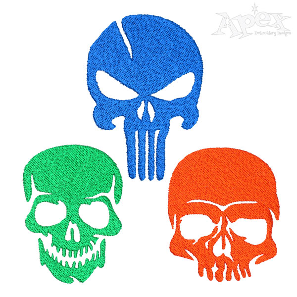 Skull Pack Embroidery Designs