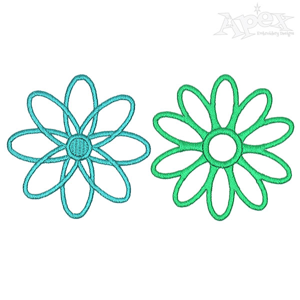 Daisy Flowers Embroidery Designs