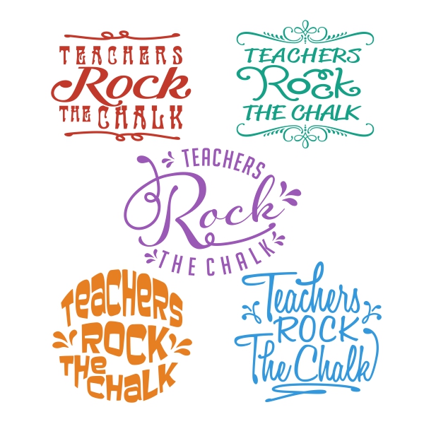Teacher Rock SVG Cuttable Designs
