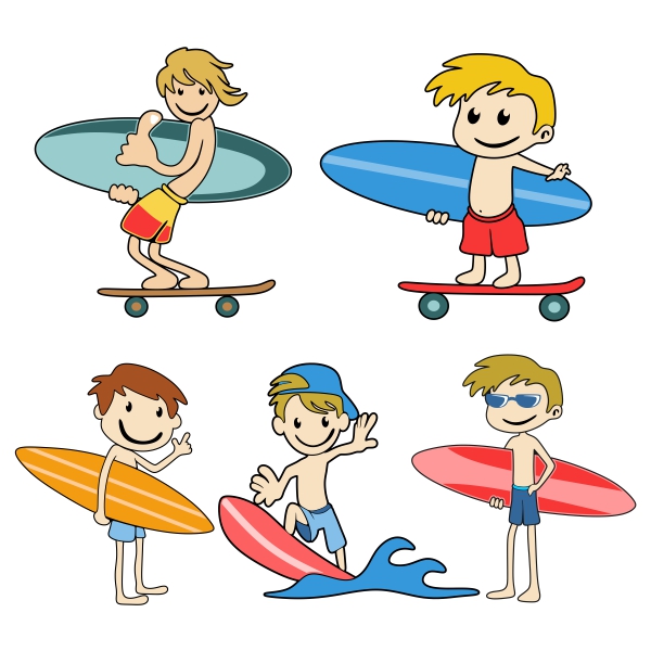 Surfer Boy SVG Cuttable Designs