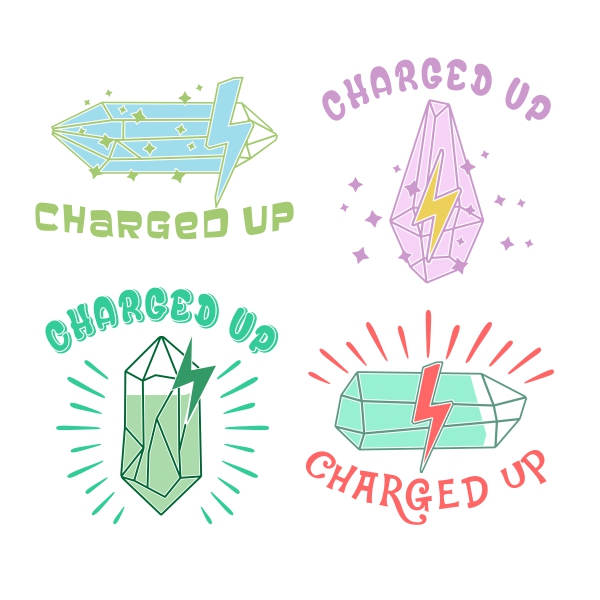Charged Up Diamond SVG Cuttable Designs