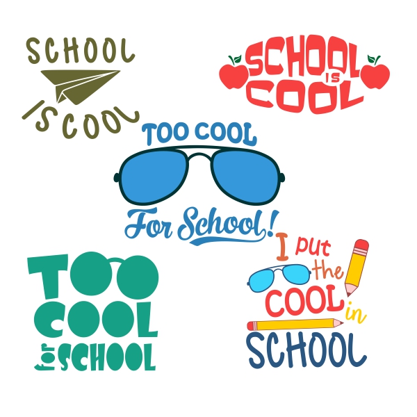 Cool School SVG Cuttable Designs