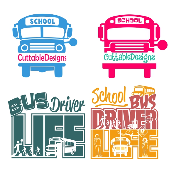 School Bus Driver Life SVG Cuttable Designs