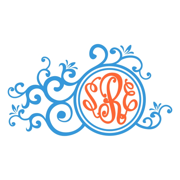 Circle Floral SVG Cuttable Frames