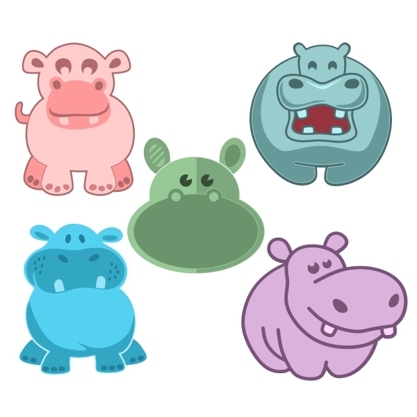 Hippo SVG Cuttable Designs