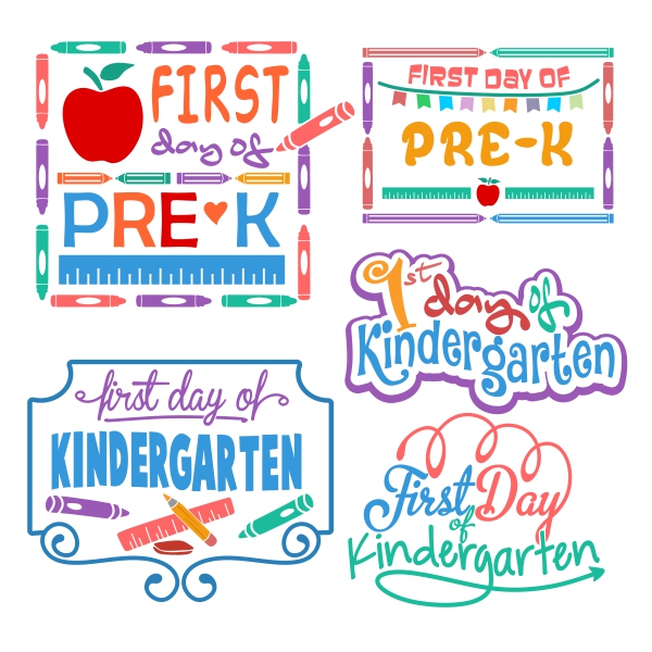Kindergarten SVG Cuttable Designs
