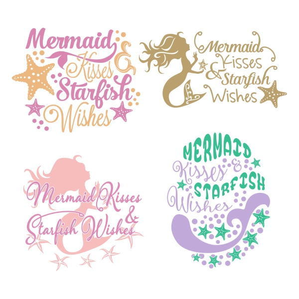 Mermaid Kisses SVG Cuttable Designs