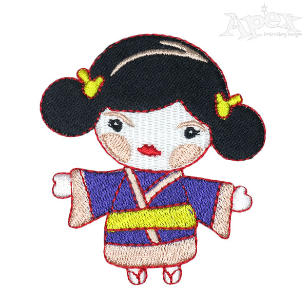 Kokeshi Embroidery Design