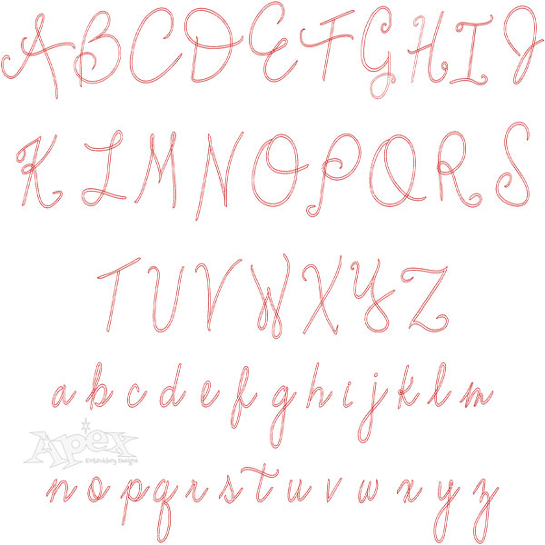 Emily Lime Bean Embroidery Fonts