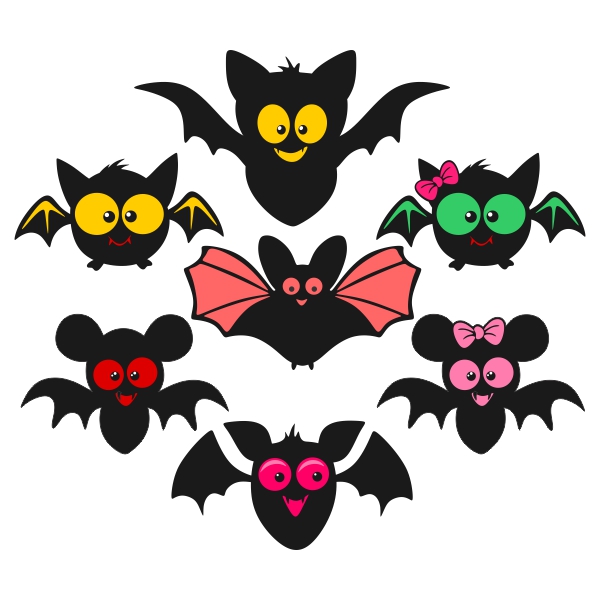 Cute Bat SVG Cuttable Designs