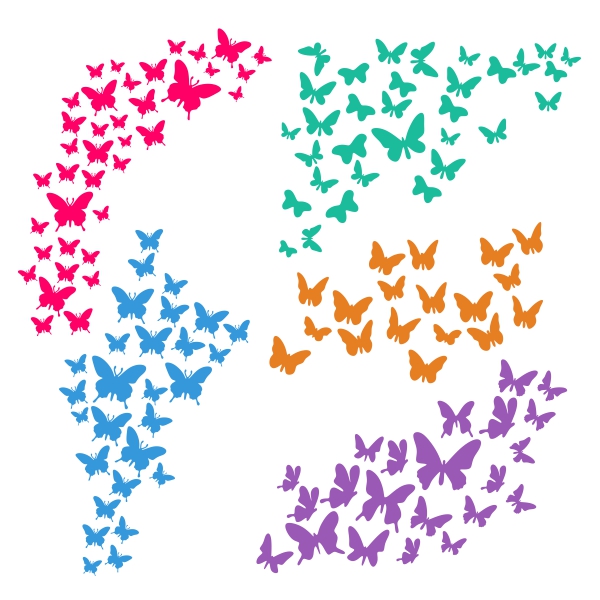 Fluttering Butterflies SVG Cuttable Designs