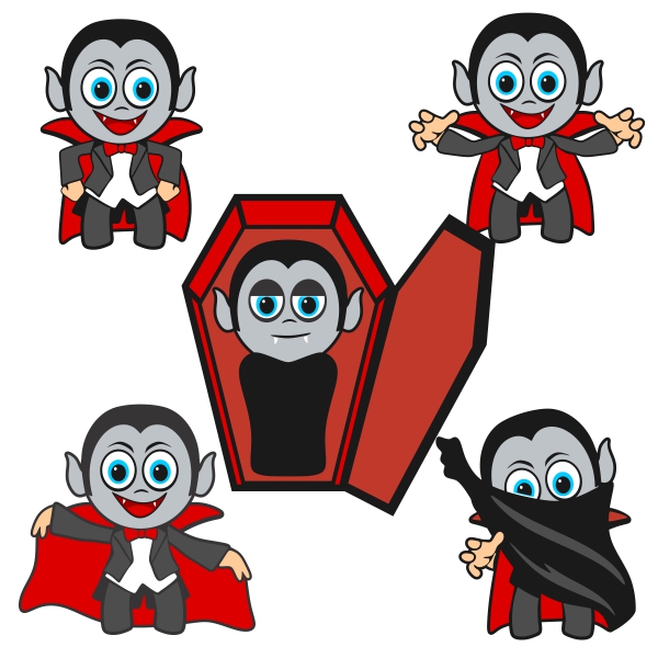 Cute Dracula SVG Cuttable Designs