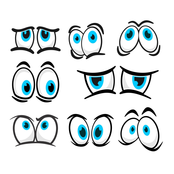 Cartoon Eyes SVG Cuttable Designs
