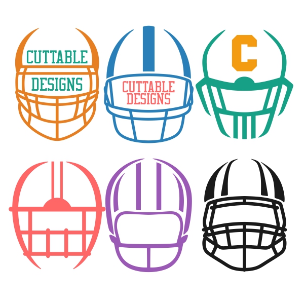 Football Helmet SVG Cuttable Designs