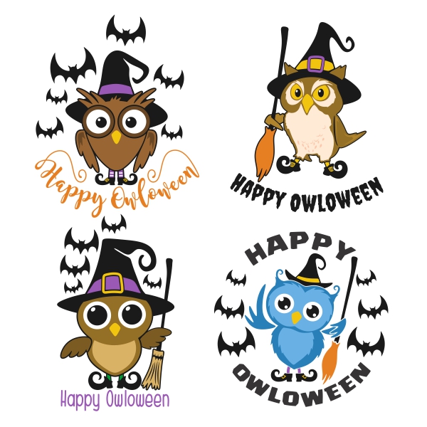 happy halloween owl clip art
