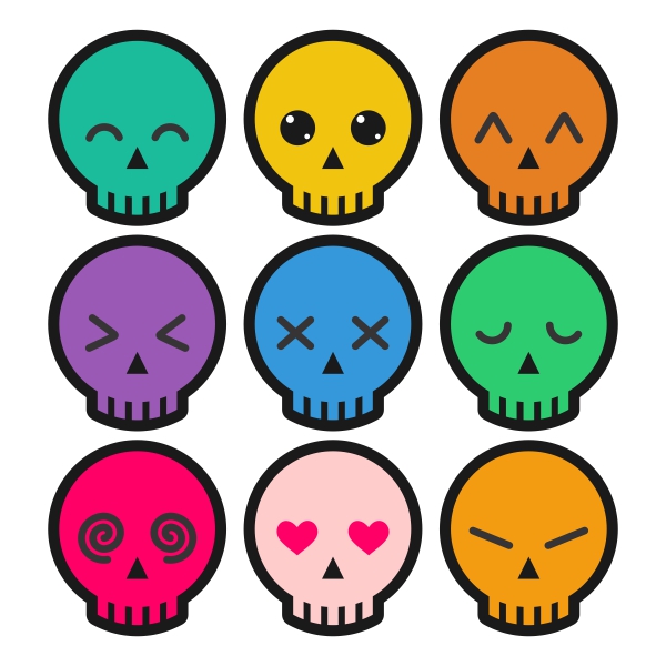 Cute Skull SVG Cuttable Designs