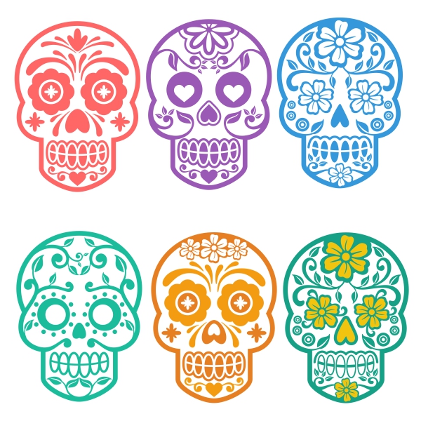 Sugar Skull SVG Cuttable Designs