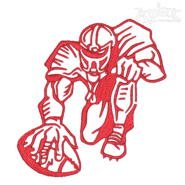 Football Player Embroidery Designs