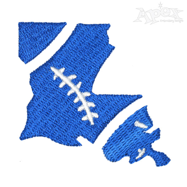 Louisiana Football Embroidery Designs