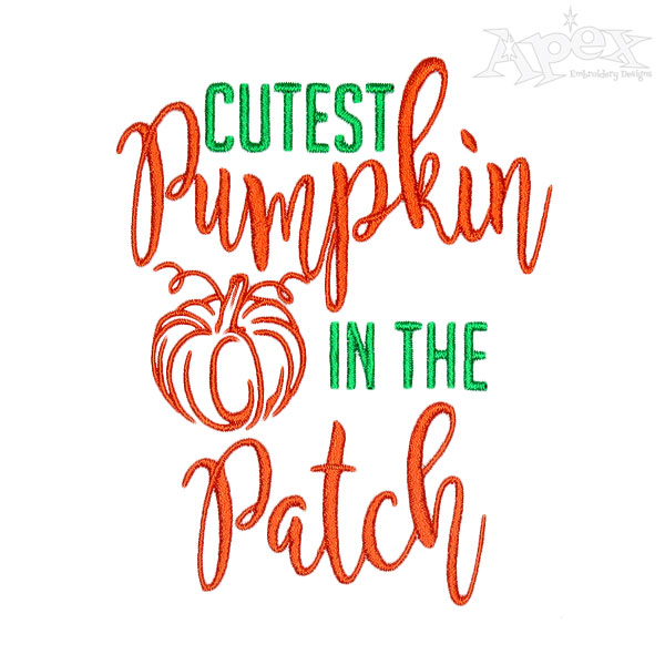 Cutest Pumpkin Embroidery Designs