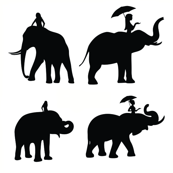 Elephant Rider Svg Cuttable Design Files