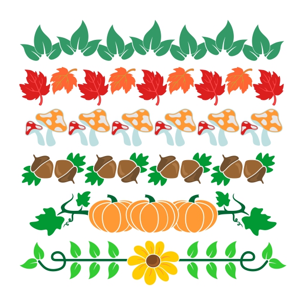 Download Autumn Borders Cuttable Design Apex Embroidery Designs Monogram Fonts Alphabets