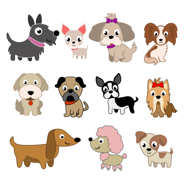 Toy Dogs SVG Cuttable Designs