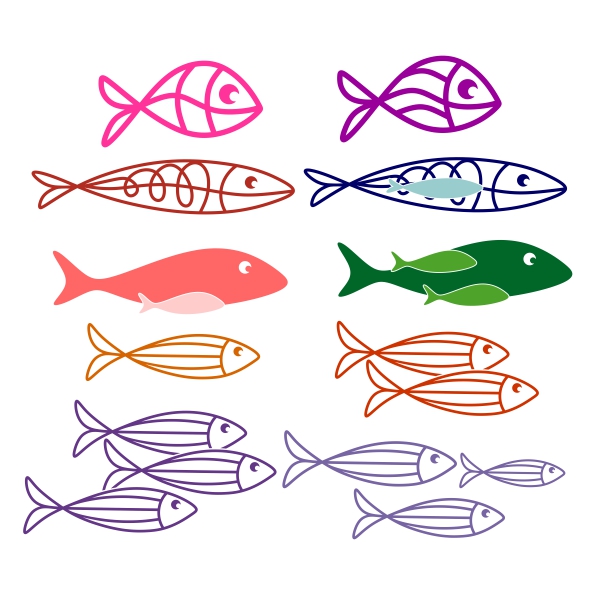 Fish Retro SVG Cuttable Designs