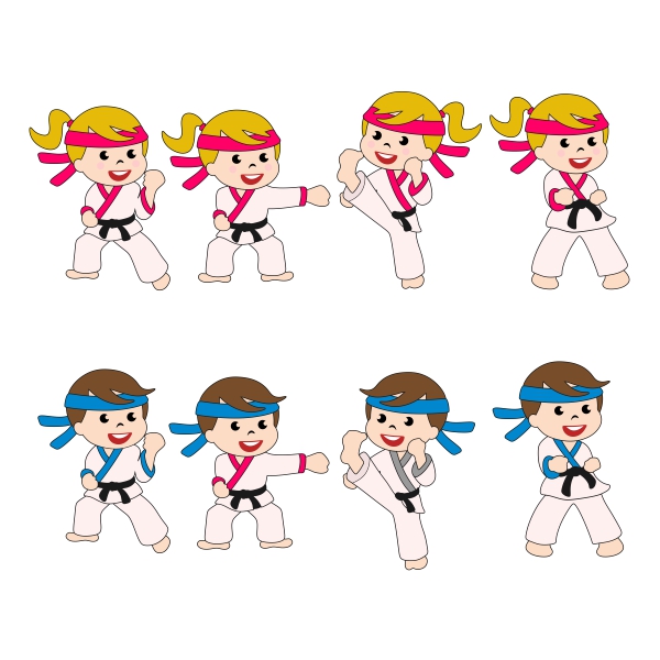 Cute Karate SVG Cuttable Designs