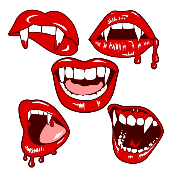 Vampire Mouth SVG Cuttable Designs