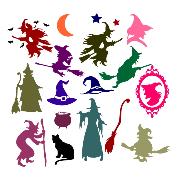 Halloween Witch Pack SVG Cuttable Designs