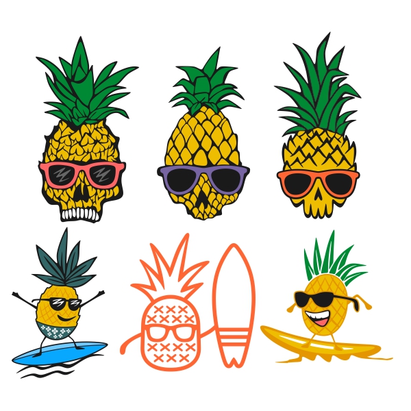 Cool Pineapple SVG Cuttable Designs
