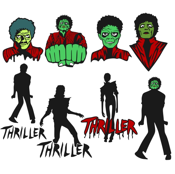 Halloween Thriller SVG Cuttable Designs