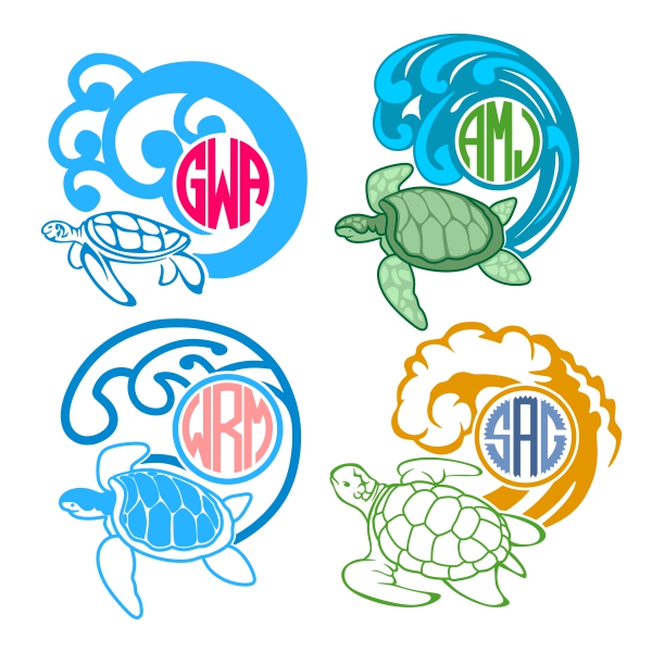 Turtle Wave SVG Cuttable Designs