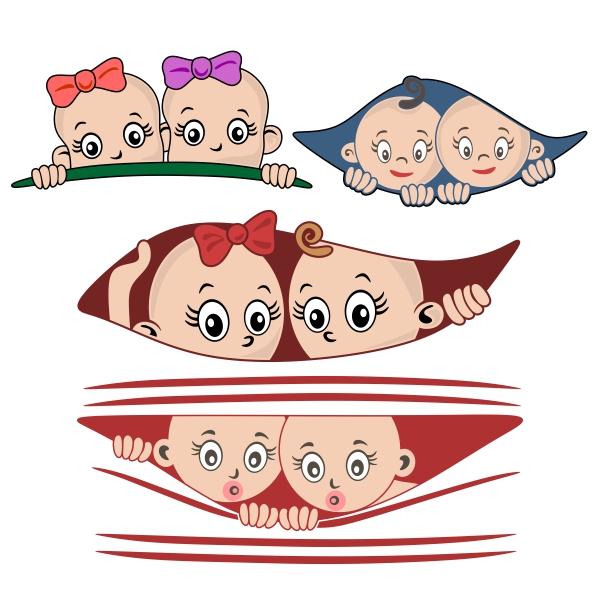 Twins Baby Pack SVG Cuttable Designs