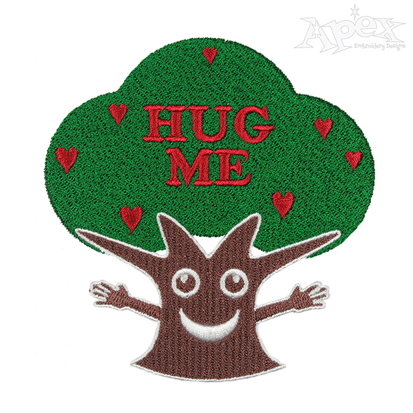Hug Me Earth Tree Embroidery Designs