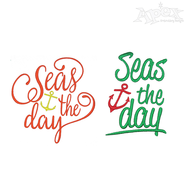 Seas The Day Embroidery Design