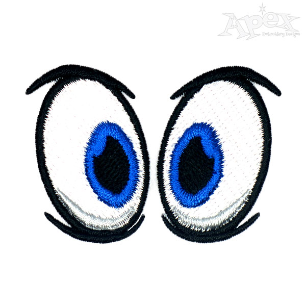 Cartoon Eyes Embroidery Designs