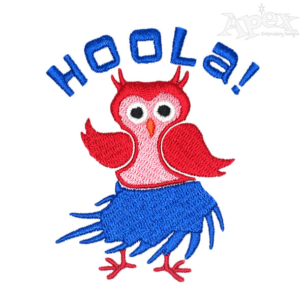 Hoola Dancing Owl Embroidery Designs