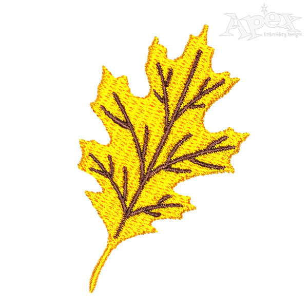 Pinnately Lobed Leaf Embroidery Designs