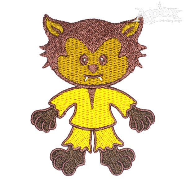 Cute Wolfman Embroidery Designs