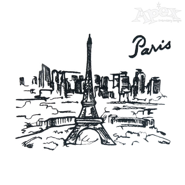 Paris Eiffel Tower Embroidery Designs