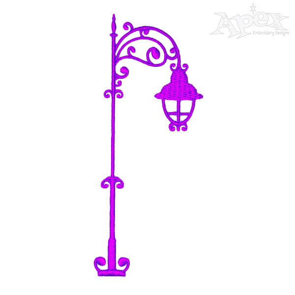 Street Lamp Embroidery Designs