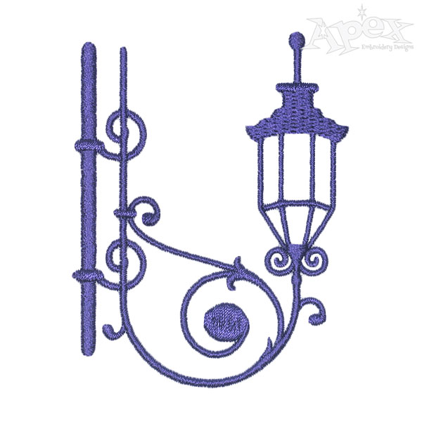 Street Lamp Embroidery Designs